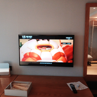 제주 애월 히든힐 호텔 벽걸이 LED TV 설치