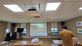 제주 동백동산습지센터 LG 프로빔 Kpf510n 빔프로젝터 설치