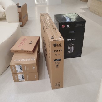 제주도 이엠365 병원에 TV, 냉장고, 워시타워, 청소기, 공기청정기 설치